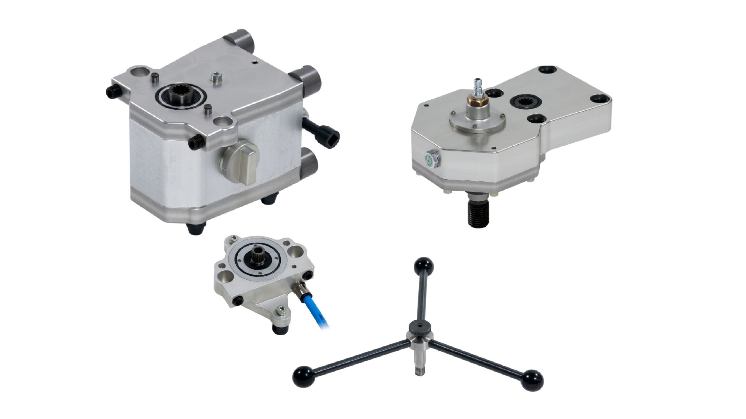 a variation of drill accessories in metal.