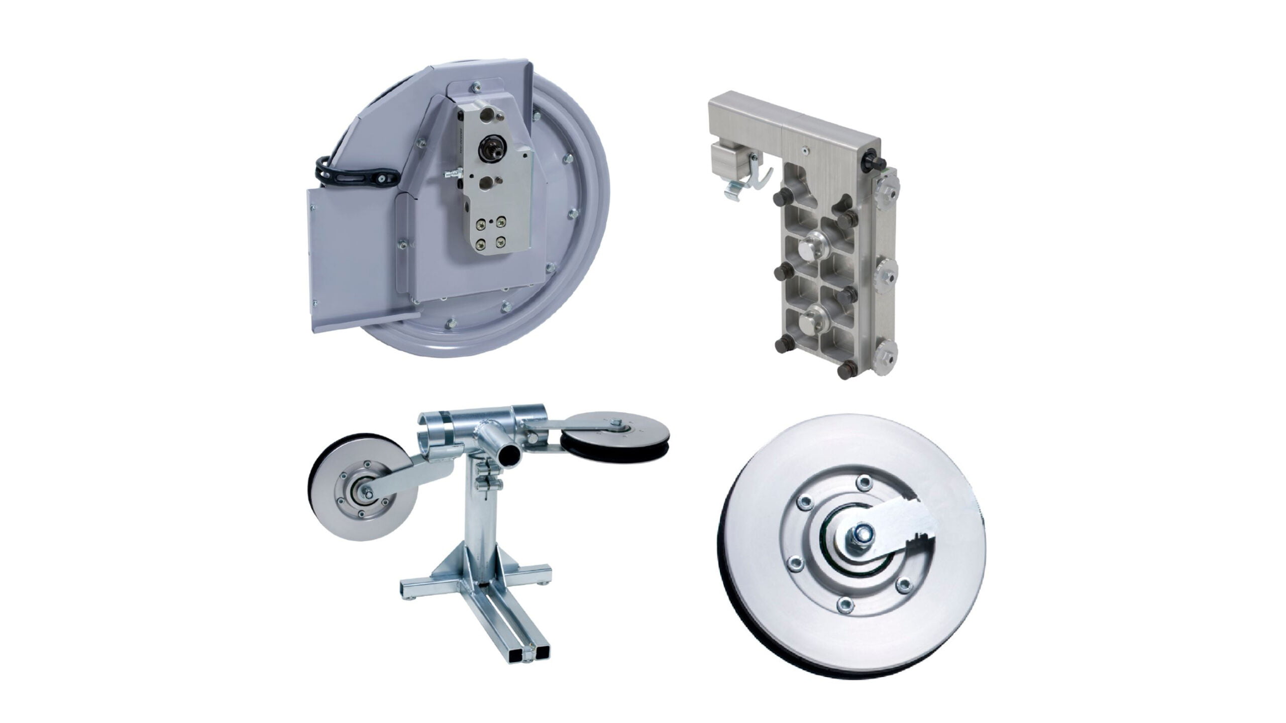 a variation of accessories for wire sawing